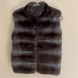 Loro Piana Chinchilla Fur and Cashmere Combo Vest